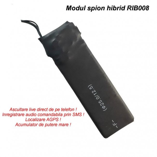 Dispozitiv HIBRID compact cu reportofon 2400 de ore + microfon gsm + agps